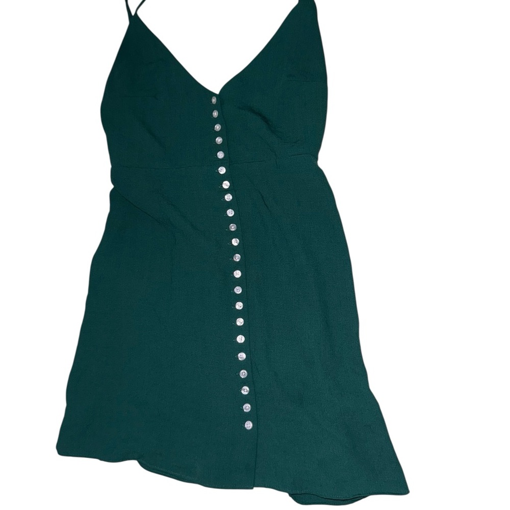 Urban Outfitters Elegant Green Button-Down Dress Size Medium